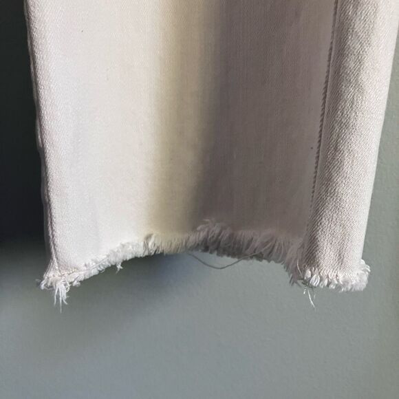 DL 1961 Vintage Off White Patti Straight Raw Hem Jeans Size 33 - Picture 5 of 12